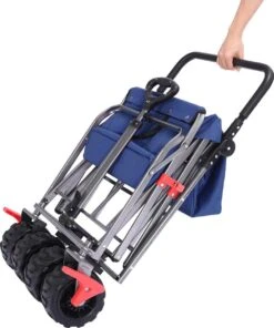AREBOS Handkar | Transportwagen | Apparatuurwagen | Opvouwbaar | Duwstang| Blauw 22 AREBOS Handkar | Transportwagen | Apparatuurwagen | Opvouwbaar | Duwstang| Blauw -Buiten Kamperen 1001x1200 5