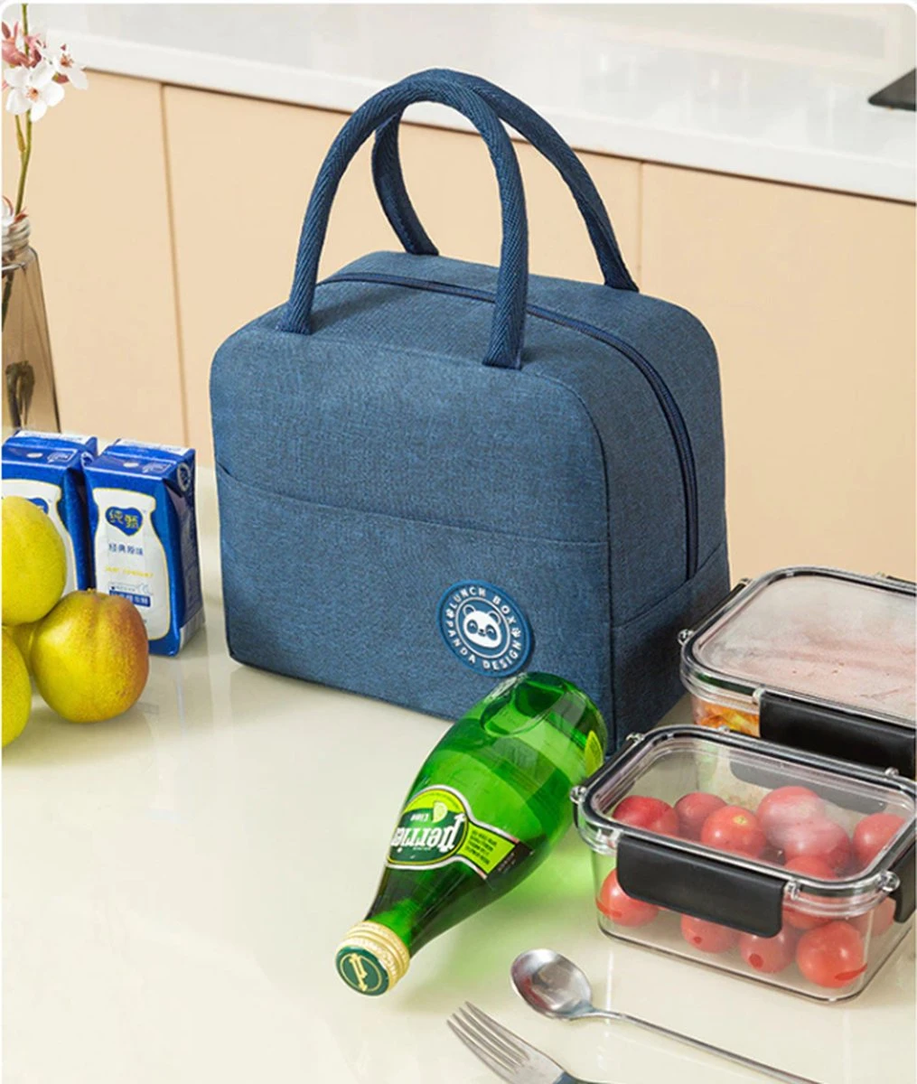 Merkloos Koeltas Lunch - Lunchtas Volwassenen - Kinderen - Lunchtrommel - Picknicktas - Koelzak - Coolbag - Waterdicht - Lunchtas - Koeltasje - Donker Blauw 3 Merkloos Koeltas Lunch - Lunchtas Volwassenen - Kinderen - Lunchtrommel - Picknicktas - Koelzak - Coolbag - Waterdicht - Lunchtas - Koeltasje - Donker Blauw - Afbeelding 3