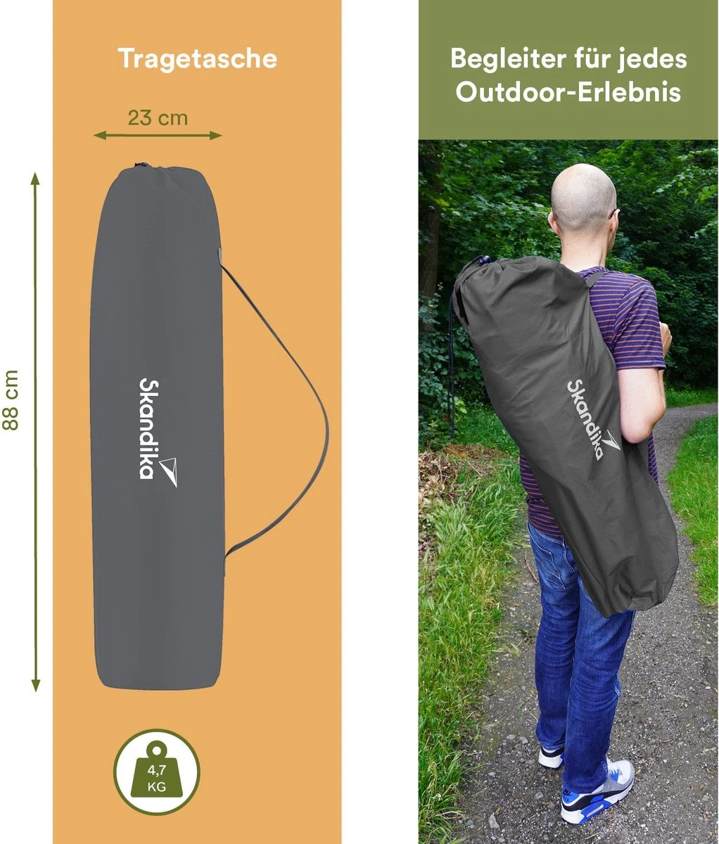 Skandika Moonchair Sirkka – Campingstoelen – Klapstoel – Vouwstoel – Kampeerstoel - Grote, Comfortabele, Campingstoel Opvouwbaar, Gepolsterd, Koelvak, Drinkhouder, Draaggreep En Draagtas, Antislipvoetjes - Max. 150 Kg – Zwart/grijs 8 Skandika Moonchair Sirkka – Campingstoelen – Klapstoel – Vouwstoel – Kampeerstoel - Grote, Comfortabele, Campingstoel Opvouwbaar, Gepolsterd, Koelvak, Drinkhouder, Draaggreep En Draagtas, Antislipvoetjes - Max. 150 Kg – Zwart/grijs - Afbeelding 8