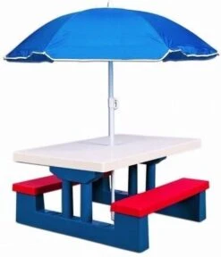 Merkloos Kinder Picknicktafel Met Parasol - Blauw 13 Merkloos Kinder Picknicktafel Met Parasol - Blauw -Buiten Kamperen 1030x1200 1