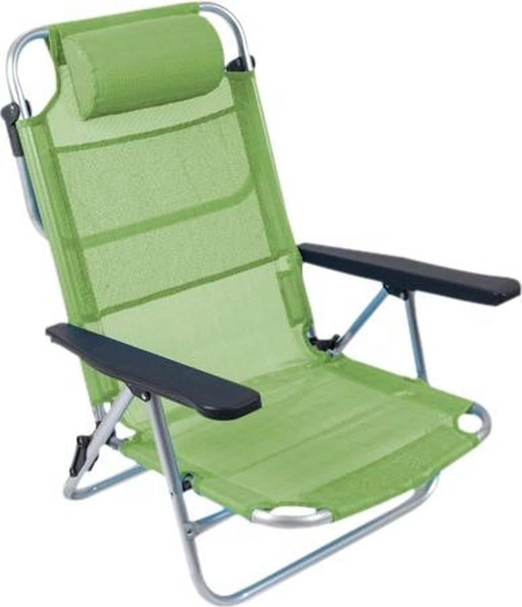 Bo-Camp Beach Chair - Monaco - Aluminium - Groen 1 Bo-Camp Beach Chair - Monaco - Aluminium - Groen