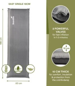 Skandika Easy Single Zelfopblaasbaar Slaapmat – Slaapmat – Slaapmat Zelfopblazend – Logeerbed – Polyester, PVC - Premium Zelfopblazend Luchtbed, Antislip-materiaal, Ideaal Voor Camping – Outdoor, Camping – Kamperen – 196 X 60 X 10 Cm – 3.2kg - Grijs 12 Skandika Easy Single Zelfopblaasbaar Slaapmat – Slaapmat – Slaapmat Zelfopblazend – Logeerbed – Polyester, PVC - Premium Zelfopblazend Luchtbed, Antislip-materiaal, Ideaal Voor Camping – Outdoor, Camping – Kamperen – 196 X 60 X 10 Cm – 3.2kg - Grijs -Buiten Kamperen 1049x1200 2