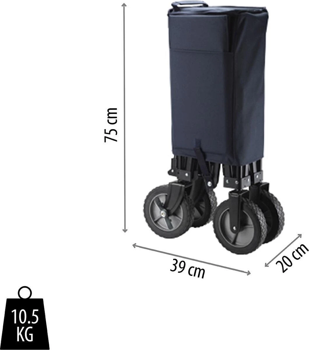 Campart Bolderkar HC-0910 - Opvouwbaar - Bolderwagen Met Stevig Harmonicaframe - Inclusief Opbergtas En Bodemplaat - Blauw 6 Campart Bolderkar HC-0910 - Opvouwbaar - Bolderwagen Met Stevig Harmonicaframe - Inclusief Opbergtas En Bodemplaat - Blauw - Afbeelding 6