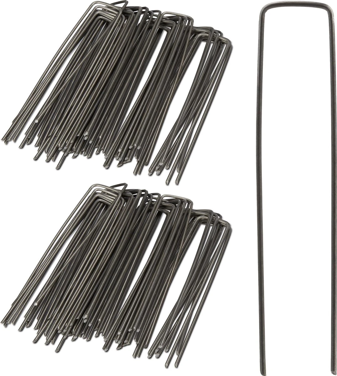 Relaxdays 100x Gronddoekpen - Grondanker - Haring - Gronddoekhaak - Grondhaken - 2mm 8 Relaxdays 100x Gronddoekpen - Grondanker - Haring - Gronddoekhaak - Grondhaken - 2mm - Afbeelding 8