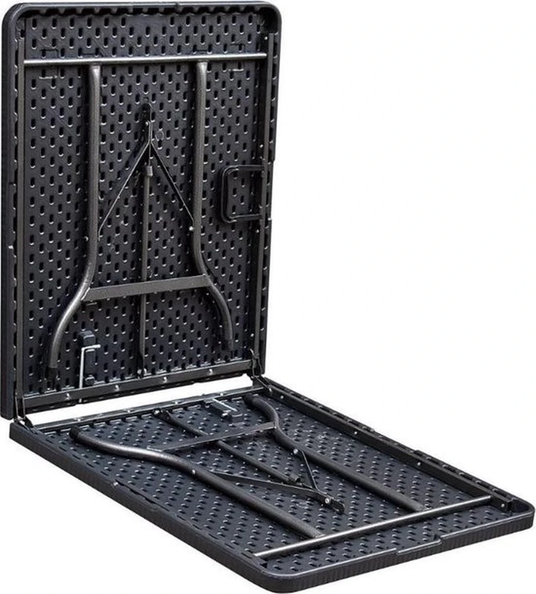 ERRO Vouwtafel - Houtlook - 180x74cm - Zwart 3 ERRO Vouwtafel - Houtlook - 180x74cm - Zwart - Afbeelding 3