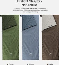 Naturehike® Slaapzak - Lichtgewicht - 205*85cm - Compact - Waterdicht - 3 Seizoenen Slaapzak Lente, Zomer & Herfst - Outdoor - Slaapzakken Volwassen & Kinderen -Buiten Kamperen 1093x1200 2