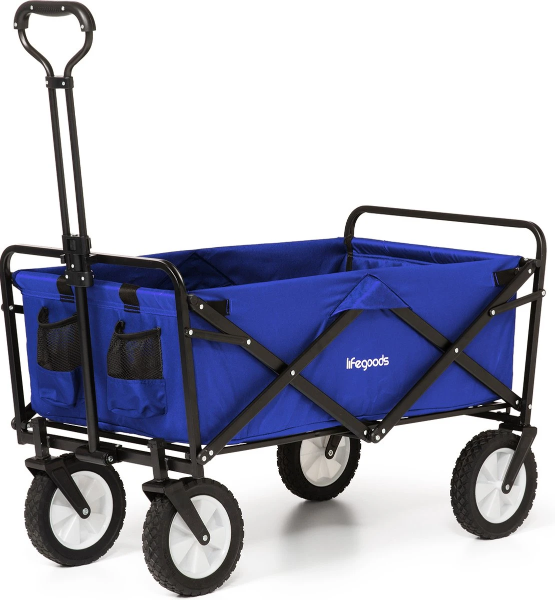LifeGoods Bolderkar - Opvouwbaar - Draaibare Wielen - 2 Standen - 70KG Draagkracht - Blauw 1 LifeGoods Bolderkar - Opvouwbaar - Draaibare Wielen - 2 Standen - 70KG Draagkracht - Blauw