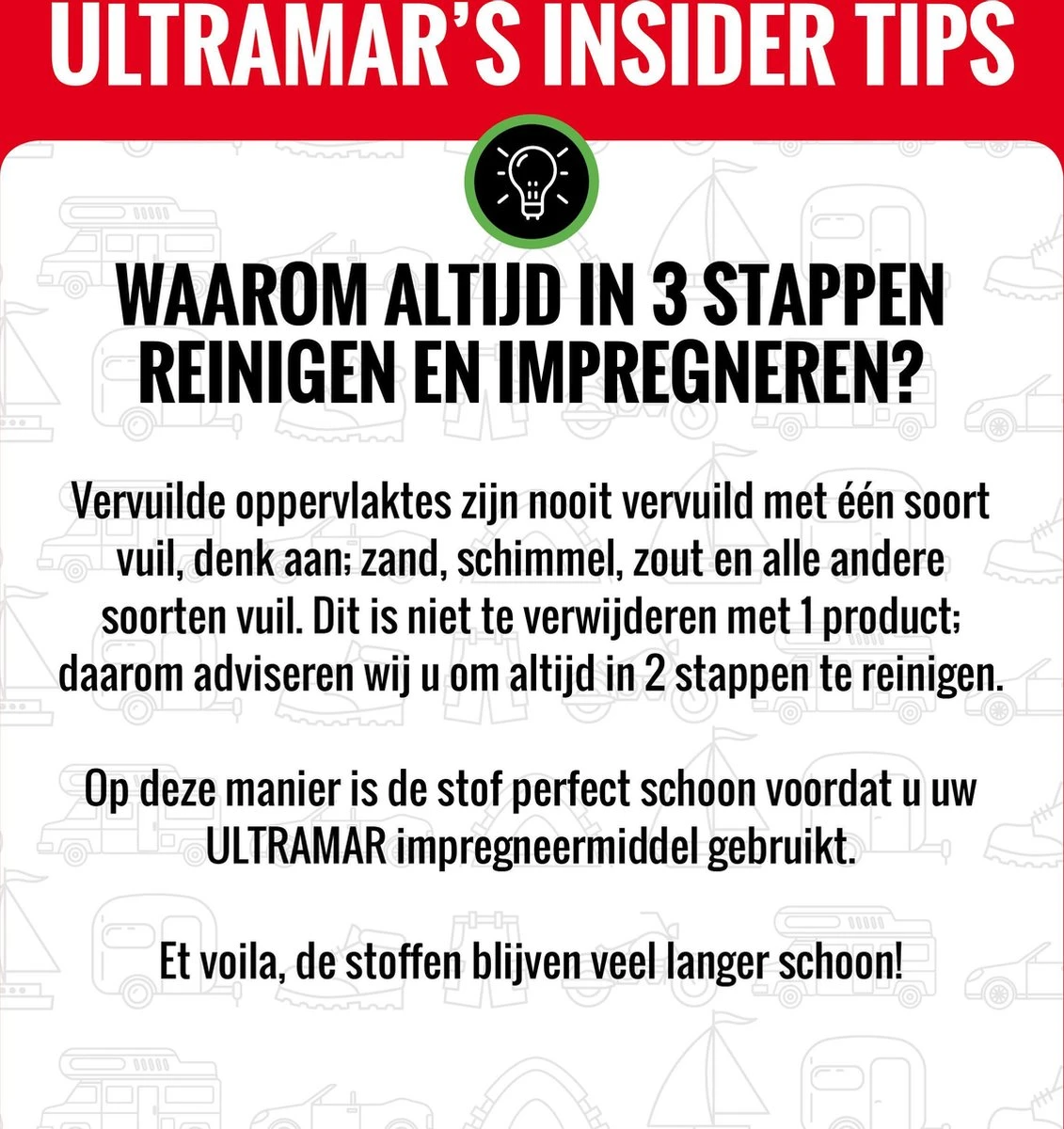 Ultramar - Power Cleaner 1L - Tentdoekreiniger Voor Bootkap, Tent, Cabriodak 5 Ultramar - Power Cleaner 1L - Tentdoekreiniger Voor Bootkap, Tent, Cabriodak - Afbeelding 5