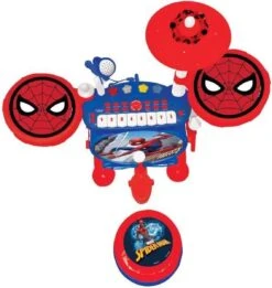 Lexibook Spider-Man Elektronische Drumkit Voor Kinderen, Realistisch Drumgeluid, 8-toetsen Toetsenbord, Mp3-stekker, Inclusief Stoel, Blauw/rood, K610SP -Buiten Kamperen 1134x1200