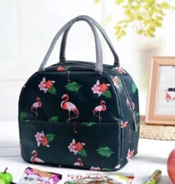 Koeltas - Lunchtas - Volwassenen En Kinderen - Compact & Handig: Zomer - Picknick -School - Lunch - Werk - Zwart Flamingo -Buiten Kamperen 1145x1200 2