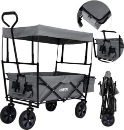 AREBOS Handwagen Vouwbare Dak Handwagen Vouwbare Trolley Uitrustingswagen Grijs 19 AREBOS Handwagen Vouwbare Dak Handwagen Vouwbare Trolley Uitrustingswagen Grijs -Buiten Kamperen 1146x1200 5