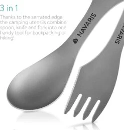 Navaris 2x Spork Titanium Campingbestek - Vork, Mes En Lepel In één - Bestek Voor Onderweg En Op Reis - Lichtgewicht - Inclusief Bewaarzakje 11 Navaris 2x Spork Titanium Campingbestek - Vork, Mes En Lepel In één - Bestek Voor Onderweg En Op Reis - Lichtgewicht - Inclusief Bewaarzakje -Buiten Kamperen 1148x1200 9
