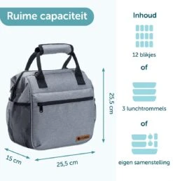 ForDig Lunchtas Grijs - Koeltas Gemaakt Van 600D Polyester Met PEVA-Voering - Ruimte Voor Lunchtrommel / Snacks / Blikjes - Koel Tas Met Mesh Opbergruimtes En Ruimte Voor Bestek - Lunch Tas Cool Bag - Coolerbag - Kleine Cooler 10 ForDig Lunchtas Grijs - Koeltas Gemaakt Van 600D Polyester Met PEVA-Voering - Ruimte Voor Lunchtrommel / Snacks / Blikjes - Koel Tas Met Mesh Opbergruimtes En Ruimte Voor Bestek - Lunch Tas Cool Bag - Coolerbag - Kleine Cooler -Buiten Kamperen 1150x1200 5