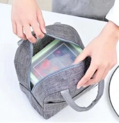 Koeltas - Lunchtas - Volwassenen En Kinderen - Compact & Handig: Zomer - Picknick -School - Lunch - Werk - Klassiek Grijs -Buiten Kamperen 1168x1200 5