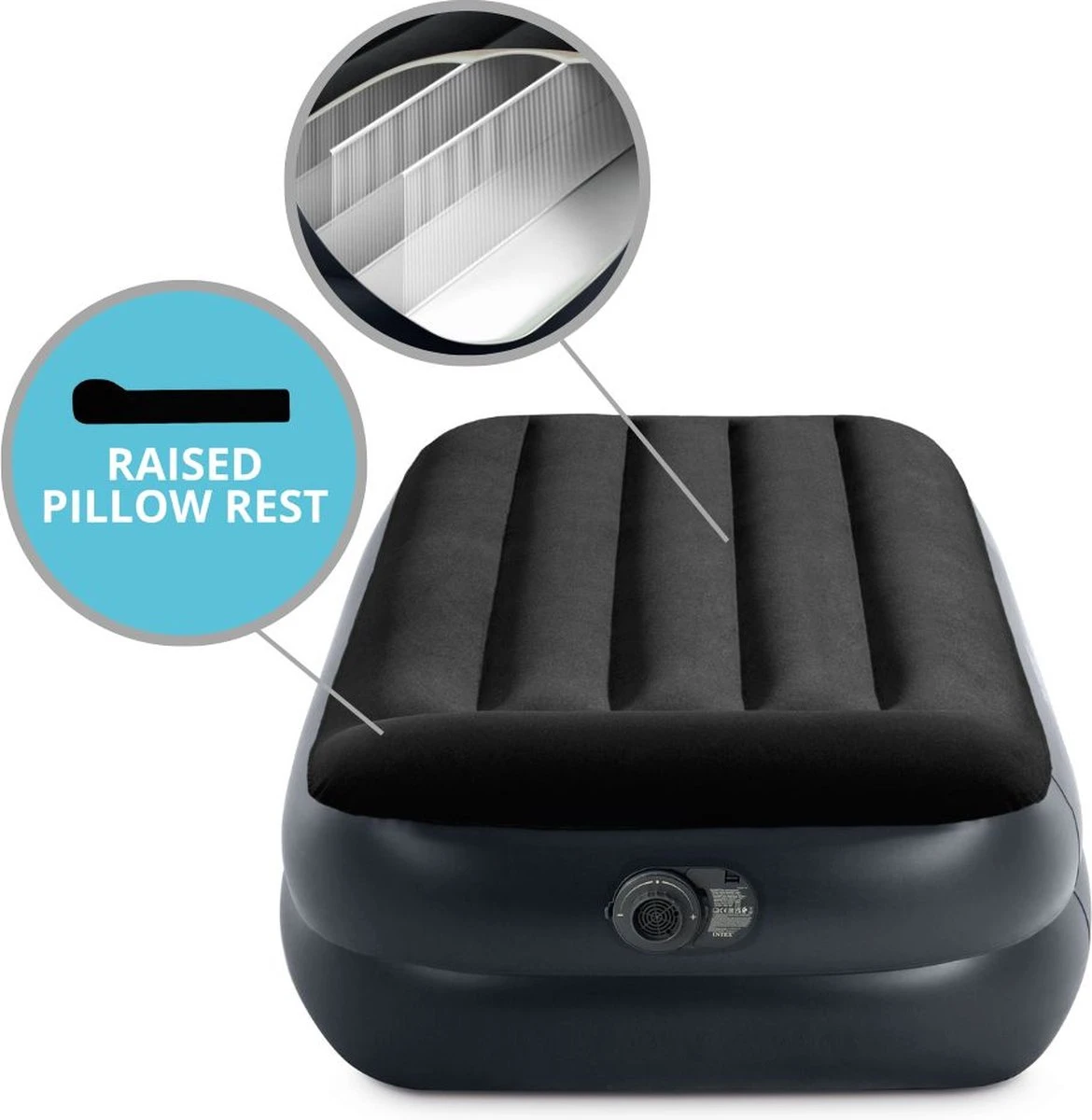 Intex Pillow Twin Luchtbed 1-persoons 99x191x42 Cm 7 Intex Pillow Twin Luchtbed 1-persoons 99x191x42 Cm - Afbeelding 7