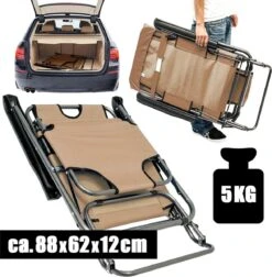 Ligstoel Opvouwbaar 155x60cm - Lichte Ligbed Relaxstoel Tuinstoel Campingstoel Strandstoel -Buiten Kamperen 1176x1200 2