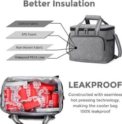 IBright Koeltas Opvouwbaar 15 Liter - 4 Laags Geïsoleerde Lunchtas - Waterdicht - Zwart 14 IBright Koeltas Opvouwbaar 15 Liter - 4 Laags Geïsoleerde Lunchtas - Waterdicht - Zwart -Buiten Kamperen 1182x1200 4