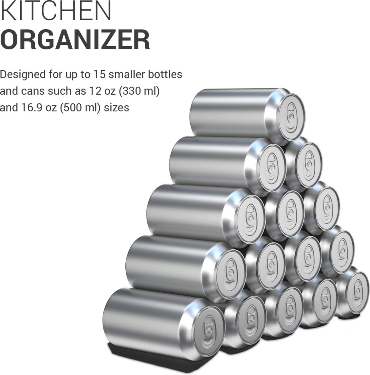 Kwmobile 1x Opvouwbare Houder Voor Flessen En Blikjes - Voor Koelkast En Voorraadkast - Siliconen Flessenhouder In Zwart - 31 X 9,5 X 1 Cm 6 Kwmobile 1x Opvouwbare Houder Voor Flessen En Blikjes - Voor Koelkast En Voorraadkast - Siliconen Flessenhouder In Zwart - 31 X 9,5 X 1 Cm - Afbeelding 6