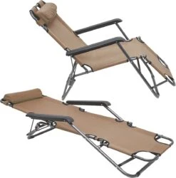 Ligstoel Opvouwbaar 155x60cm - Lichte Ligbed Relaxstoel Tuinstoel Campingstoel Strandstoel -Buiten Kamperen 1186x1200