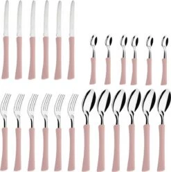 Di Solle Inova D - 6 Persoons Bestekset - Handige Opbergbak Met Raspdeksel - 26 Delig - Baby Pink -Buiten Kamperen 1193x1200 5