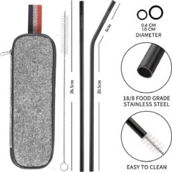 House Of Husk Reisbestek - Reis Bestekset - Chopsticks - Metalen Rietjes Met Borstel - Lepel - Vaatwasserbestendig - RVS - 7 Delig - Zwart 8 House Of Husk Reisbestek - Reis Bestekset - Chopsticks - Metalen Rietjes Met Borstel - Lepel - Vaatwasserbestendig - RVS - 7 Delig - Zwart -Buiten Kamperen 1193x1200 6