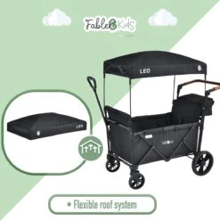 FableKids LEO X2 Lite Opvouwbare Handkar Met Dak Onyx Zwart 14 FableKids LEO X2 Lite Opvouwbare Handkar Met Dak Onyx Zwart -Buiten Kamperen 1194x1200 6