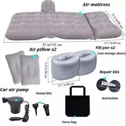 Sophie's Planet® - Auto Luchtbed Met Kussens En Pomp (Grijs) - Auto Matras - Achterbank Matras - Autobed - Car Matress - Comfortabel In De Auto Slapen 5 Sophie's Planet® - Auto Luchtbed Met Kussens En Pomp (Grijs) - Auto Matras - Achterbank Matras - Autobed - Car Matress - Comfortabel In De Auto Slapen -Buiten Kamperen 1196x1200 9