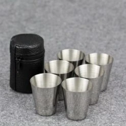 6x Rvs Shot Bekertjes - Borrelglaasjes - Thee/ Koffie Beker - Shotjes Met Leren Case - Bekers 30 ML -Buiten Kamperen 1197x1200 58