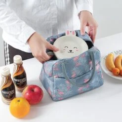 Koeltas - Lunchtas - Volwassenen En Kinderen - Compact & Handig: Zomer - Picknick -School - Lunch - Werk - Grijs Flamingo -Buiten Kamperen 1198x1200 23