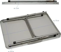 Alu Campingtafel 70x55cm - Inklapbbar Kampeertafel - Picknicktafel Licht Vouwtafel Klaptafel Grijs -Buiten Kamperen 1200x1026 1