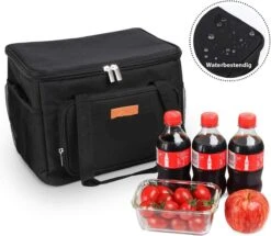 Lunchtas - Koeltas Voor Dames En Heren - Cool Bag - 4 Laags Geïsoleerde Koeltas - Kleine Cooler - Lunch Box - Lunchtas 15 Liter- Zwart -Buiten Kamperen 1200x1046 5
