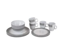Bo-Camp - Servies - Classic - 16-Delig - Wit/Grijs -Buiten Kamperen 1200x1050 26