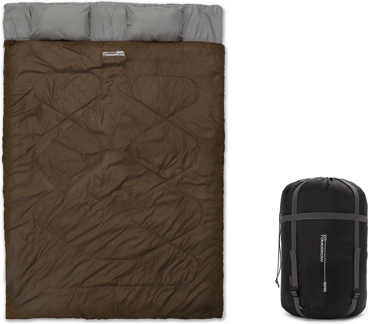 Where Tomorrow Double Slaapzak 220 X 150 Cm Diverse Kleuren - Bruin 1 Where Tomorrow Double Slaapzak 220 X 150 Cm Diverse Kleuren - Bruin