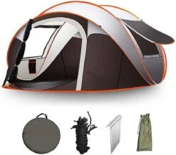 Fly Lab Luxe Pop Up Tent - Kampeer Tent - Grijs/Oranje - 4 Persoons 19 Fly Lab Luxe Pop Up Tent - Kampeer Tent - Grijs/Oranje - 4 Persoons -Buiten Kamperen 1200x1059