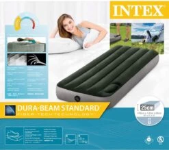 Intex Luchtbed - 1-Persoons - 76 X 191 X 25 Cm - Groen - Met Ingebouwde Voetpomp + Hoeslaken Antraciet + Reparatieset 12 Intex Luchtbed - 1-Persoons - 76 X 191 X 25 Cm - Groen - Met Ingebouwde Voetpomp + Hoeslaken Antraciet + Reparatieset -Buiten Kamperen 1200x1064 4