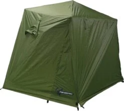 FisherPro Karpertent Met Stormcover – Vistent – Tent - Bescherming Tegen Zon En Wind – 100% Waterdichte Stormhoes – Met Handige Meeneemtas – Ook Geschikt Als Strandtent Of Festivaltent – Extra Veiligheid En Warmte Door Stormcover -Buiten Kamperen 1200x1074