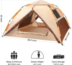 Merkloos Kamping Tent / Absolutely Waterproof, Lightweight Camping Tent With - Tent Ideal For Camping In The Garden, Dome Tent, -Buiten Kamperen 1200x1083 1