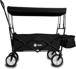 Rijoka Opvouwbare Bolderkar/Bolderwagen | Met Dakje En Draagtas | Zwart -Buiten Kamperen 1200x1085 5
