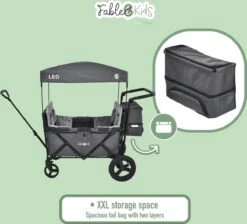 FableKids LEO X4Plus Opvouwbare Wagen Met Dak Fossil Grey 19 FableKids LEO X4Plus Opvouwbare Wagen Met Dak Fossil Grey -Buiten Kamperen 1200x1089 4