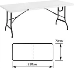 Casaria Tuintafel Opvouwbaar – Met Draaggreep 220x70 Cm – Wit 24 Casaria Tuintafel Opvouwbaar – Met Draaggreep 220x70 Cm – Wit -Buiten Kamperen 1200x1101 2