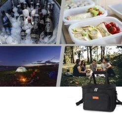 Lunchtas - Koeltas Voor Dames En Heren - Cool Bag - 4 Laags Geïsoleerde Koeltas - Kleine Cooler - Lunch Box - Lunchtas 15 Liter- Zwart -Buiten Kamperen 1200x1107 5