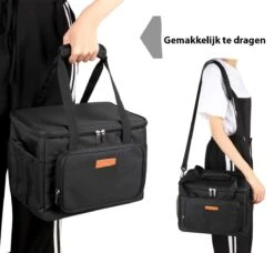 Lunchtas - Koeltas Voor Dames En Heren - Cool Bag - 4 Laags Geïsoleerde Koeltas - Kleine Cooler - Lunch Box - Lunchtas 15 Liter- Zwart -Buiten Kamperen 1200x1107 6