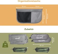 Skandika Campingstoel Compact SET – Campingstoelen – Campingstoel Tot 150 Kg Belastbaar - Kampeerstoel, Visstoel, Kleine Pakmaat, Opvouwbaar, Stabiel, Licht, Comfortabel Gepolsterd – Draagtas Meegeleverd – Vouwstoel – Kampeermeubelen – Grijs -Buiten Kamperen 1200x1117