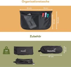 Skandika Campingstoel Compact – Campingstoelen - Campingstoel Tot 150 Kg Belastbaar - Kampeerstoel, Visstoel, Kleine Pakmaat, Opvouwbaar, Stabiel, Licht, Comfortabel Gepolsterd – Draagtas Meegeleverd - Vouwstoel – Zwart -Buiten Kamperen 1200x1120 2