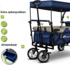 Tresko- Bolderkar, Grijs, Opvouwbaar, Met Dakje, Geschikt Tot 80 Kg - Bolderwagen - Kinderenvervoer - Bolderkarren - Tuinkar - Kinderwagen 13 Tresko- Bolderkar, Grijs, Opvouwbaar, Met Dakje, Geschikt Tot 80 Kg - Bolderwagen - Kinderenvervoer - Bolderkarren - Tuinkar - Kinderwagen -Buiten Kamperen 1200x1124 5