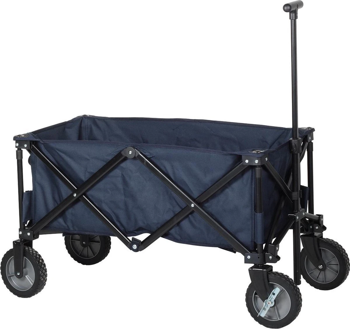 Campart Bolderkar HC-0910 - Opvouwbaar - Bolderwagen Met Stevig Harmonicaframe - Inclusief Opbergtas En Bodemplaat - Blauw 2 Campart Bolderkar HC-0910 - Opvouwbaar - Bolderwagen Met Stevig Harmonicaframe - Inclusief Opbergtas En Bodemplaat - Blauw - Afbeelding 2