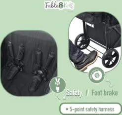 FableKids LEO X4Lite Opvouwbare Handkar Met Dak Onyx Zwart -Buiten Kamperen 1200x1134 11