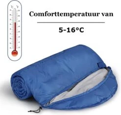 HikeMeister ® Mummy Slaapzak Kamperen Blauw Ca. 220 X 75 Cm Met Draagtas 6 HikeMeister ® Mummy Slaapzak Kamperen Blauw Ca. 220 X 75 Cm Met Draagtas -Buiten Kamperen 1200x1136 3
