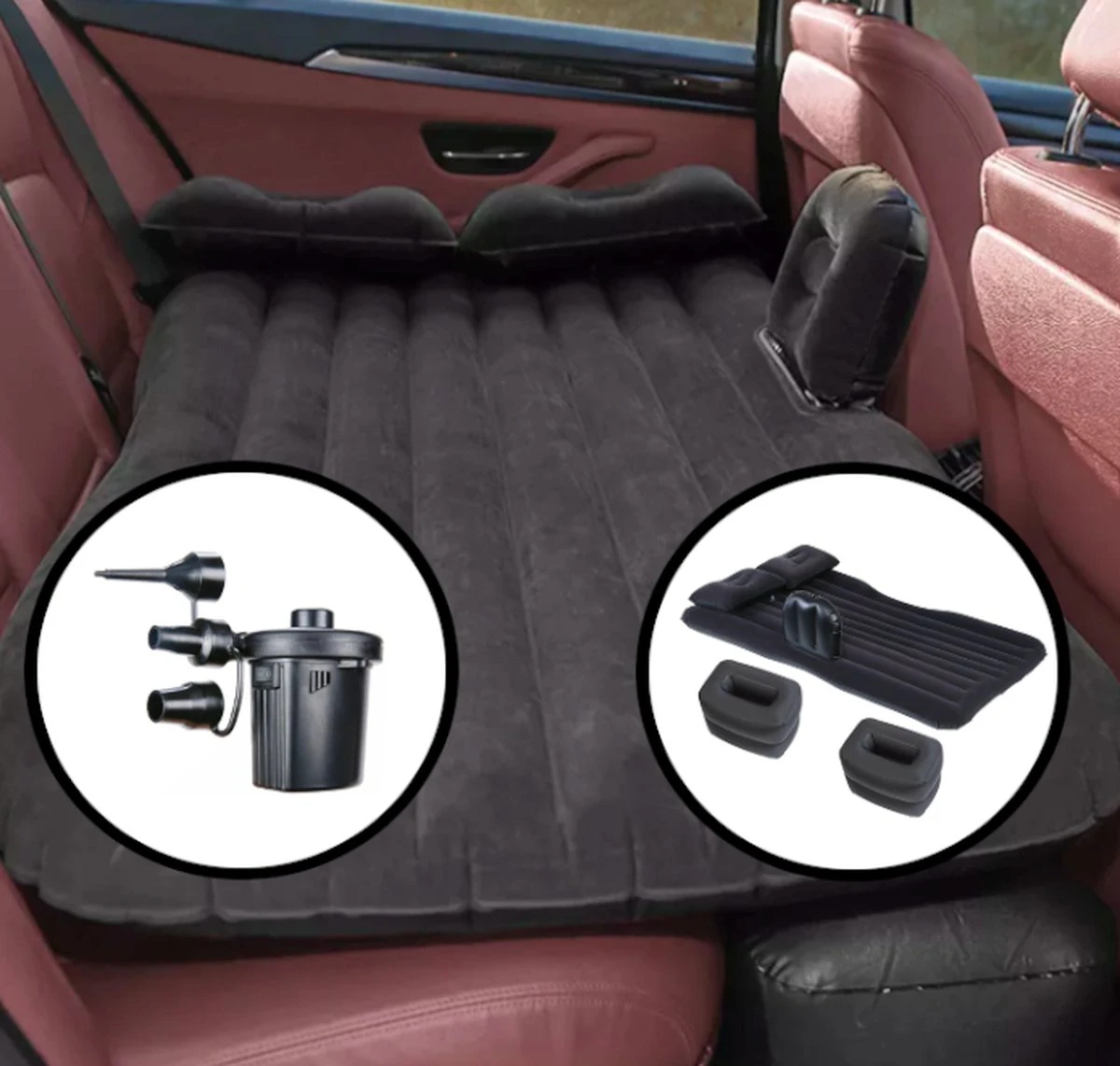 Auto Luchtbed - Auto Bed - Auto Matras - Achterbank En Achterbak - 2 Persoons - Incl. Elektrische Pomp - 175 X 125 CM 1 Auto Luchtbed - Auto Bed - Auto Matras - Achterbank En Achterbak - 2 Persoons - Incl. Elektrische Pomp - 175 X 125 CM