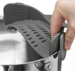 SensaHome- Siliconen Vergiet - Keuken Afgietdeksel - Afgiethulp - Siliconen - BPA Vrij - Grijs -Buiten Kamperen 1200x1144 5